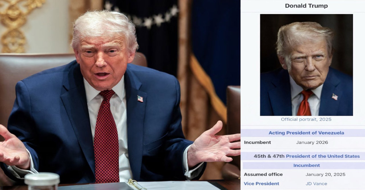 নিজেকে ভেনেজুয়েলার ‘ভারপ্রাপ্ত প্রেসিডেন্ট’ ঘোষণা ট্রাম্পের