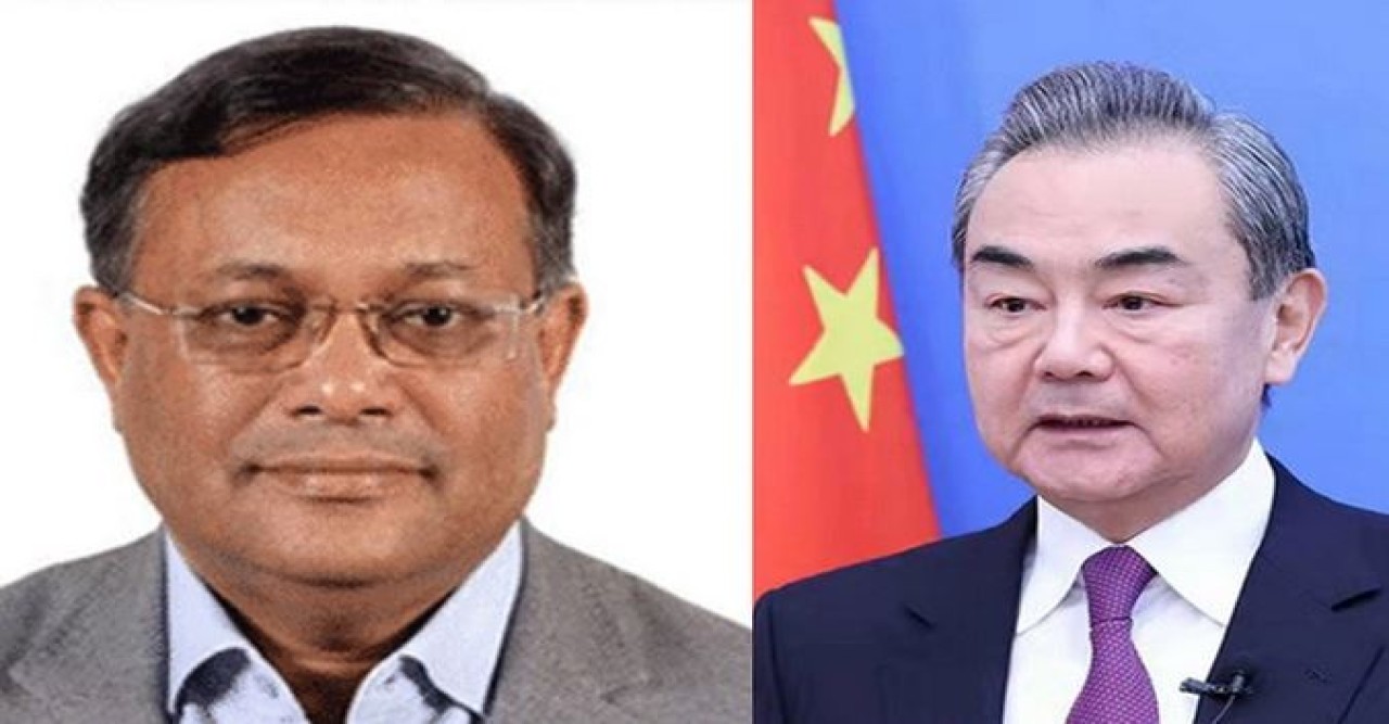 হাছান মাহমুদকে চীনের পররাষ্ট্রমন্ত্রী ওয়াং ইর অভিনন্দন