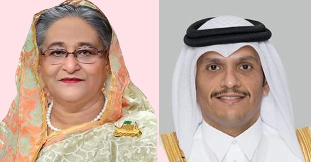 কাতারের প্রধানমন্ত্রীর সঙ্গে শেখ হাসিনার বৈঠক