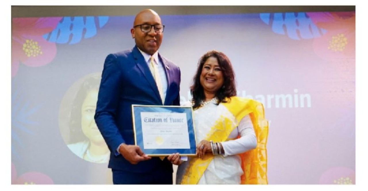 কুইন্স বরো প্রেসিডেন্টের এওয়ার্ড পেলেন সেলিনা শারমিন