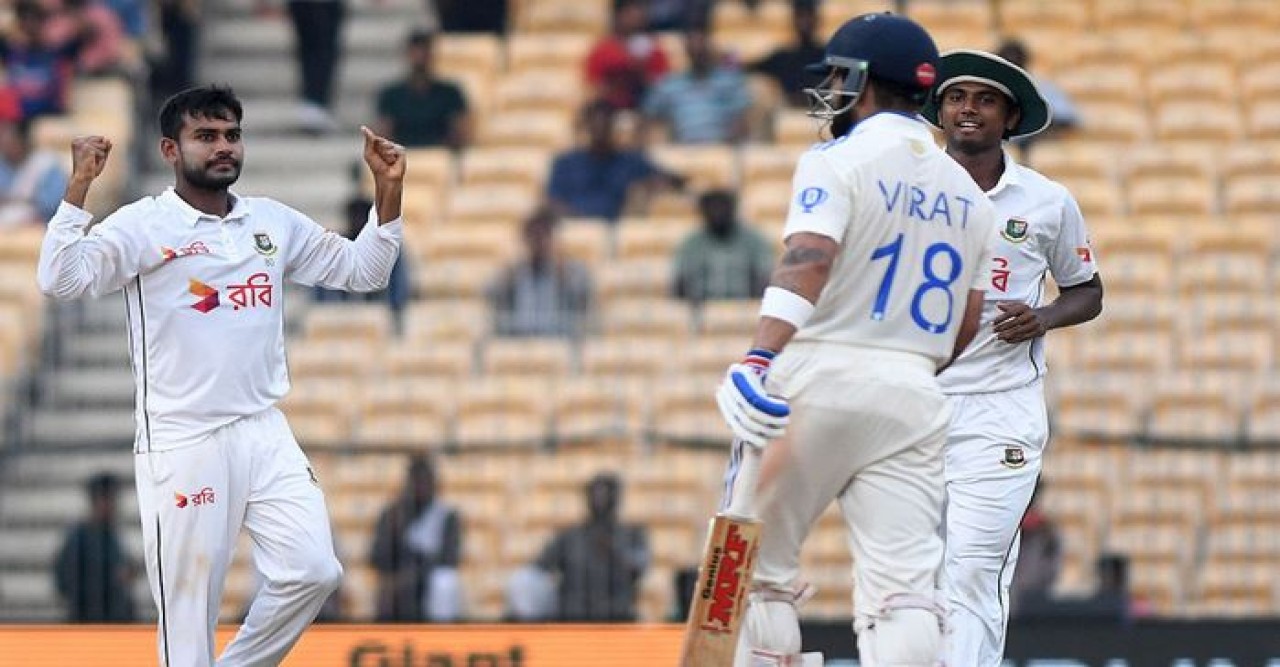 পিছিয়ে থেকেই দ্বিতীয় দিন শেষ করল বাংলাদেশ