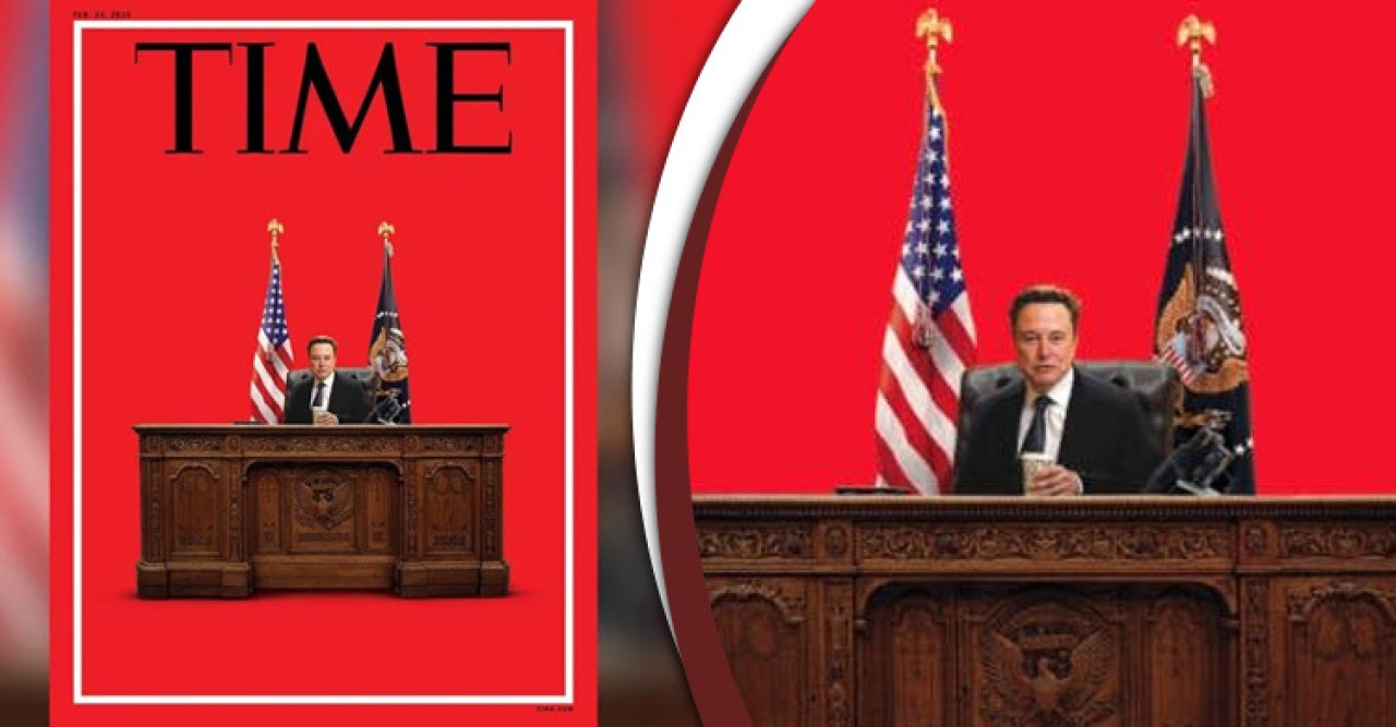 টাইমের প্রচ্ছদে ট্রাম্পের প্রেসিডেন্টের চেয়ারে ইলন মাস্ক, বিতর্কের ঝড়