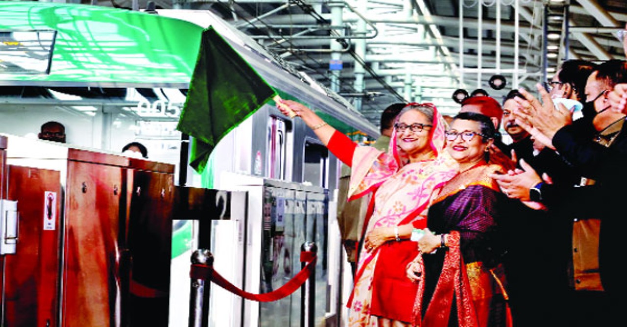 মেট্রোরেলের আগারগাঁও-মতিঝিল অংশের উদ্বোধন করলেন প্রধানমন্ত্রী