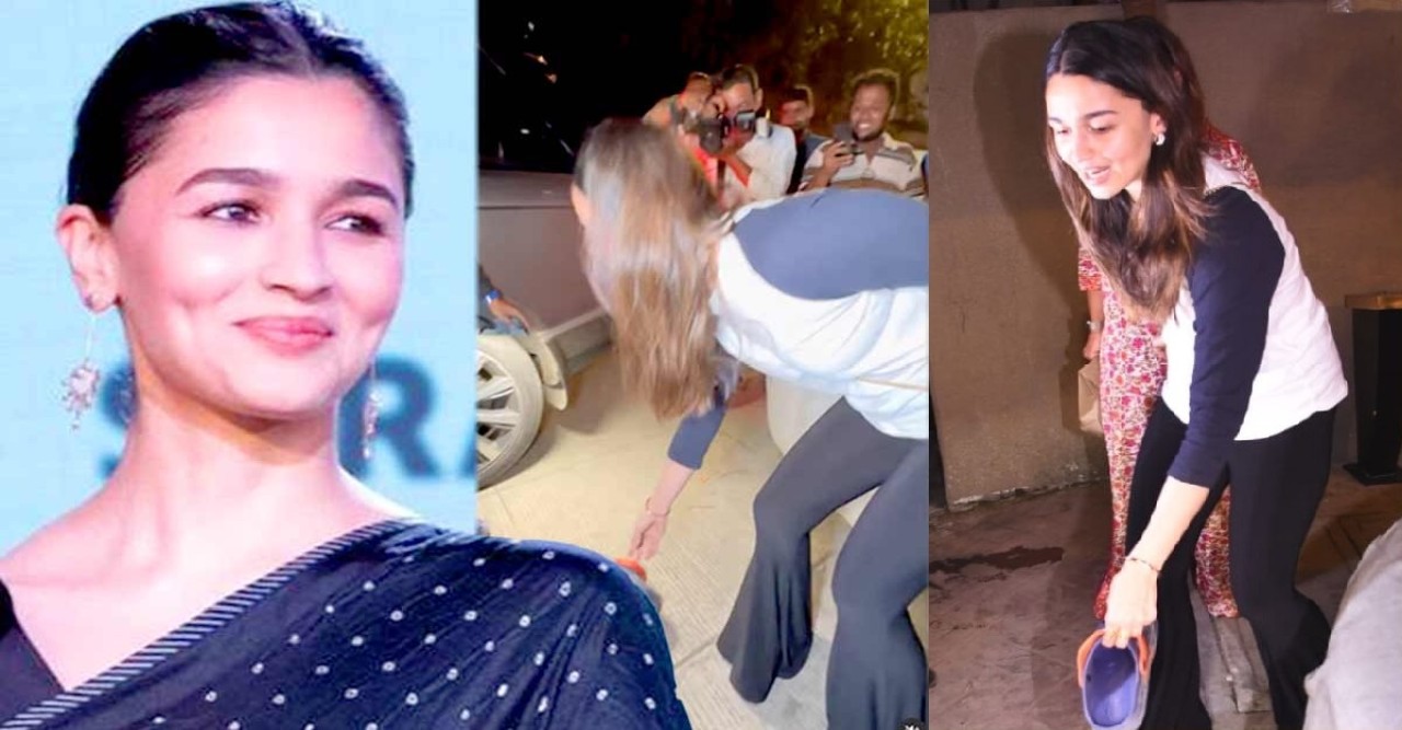 সাংবাদিকের জুতা হাতে নিলেন আলিয়া, অবাক নেটপাড়া