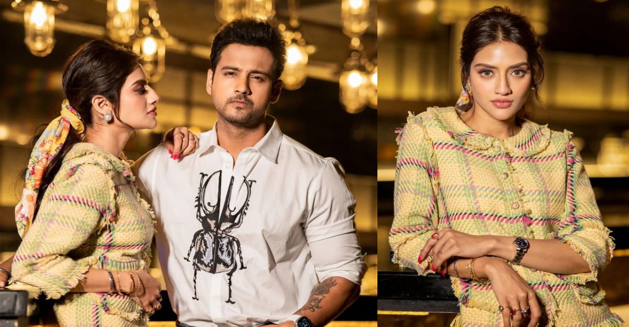 ছেলের পায়ের তলায় নুসরাত-যশ!