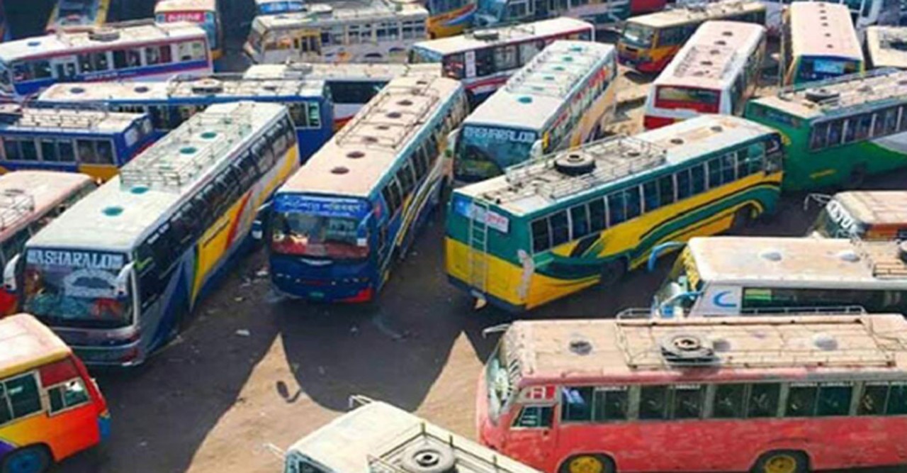সিলেট-তামাবিল মহাসড়কে বাস বন্ধের প্রতিবাদে পরিবহন ধর্মঘট