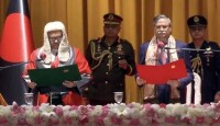 শপথ নিলেন প্রধান বিচারপতি ওবায়দুল হাসান